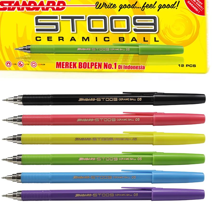 

Terbaru! Standard Pen - ST009 Ceramic Ball 0.5 Isi 12 pcs Pulpen, Pena, Ballpoint ~