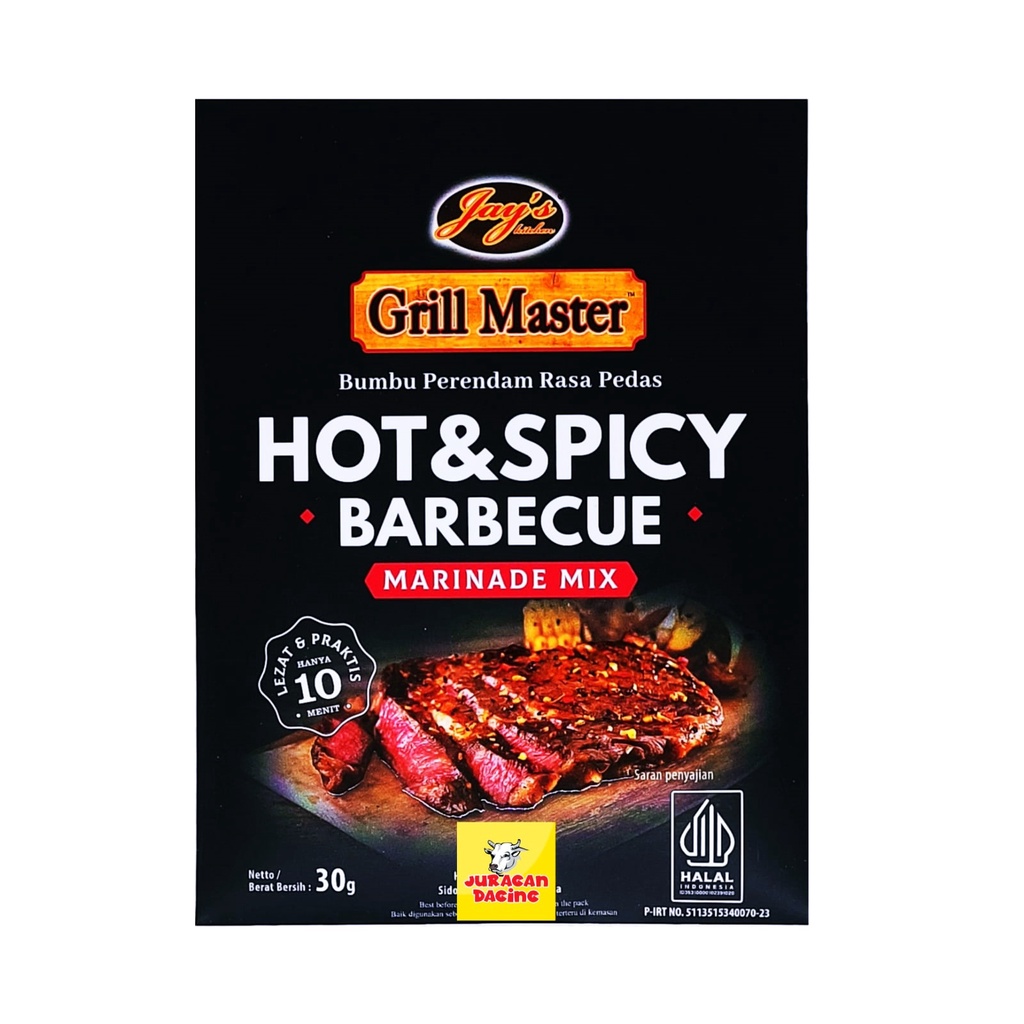 

Marinade Mix Jay's Grill Master - HOT & SPICY BBQ - Harga Special !