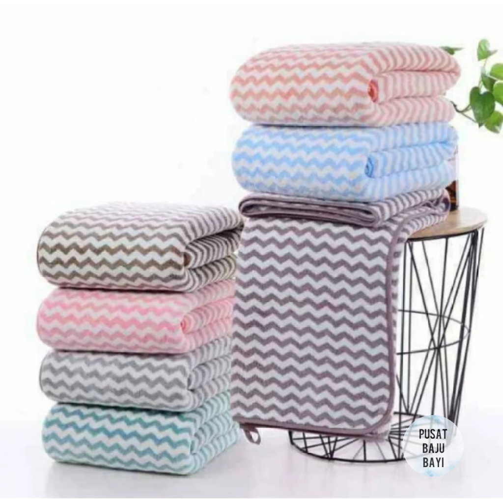 Handuk ZIGZAG Size Besar 70 x 140 Cm, Handuk Towel Dewasa Anak dan Bayi motif ZIGZAG