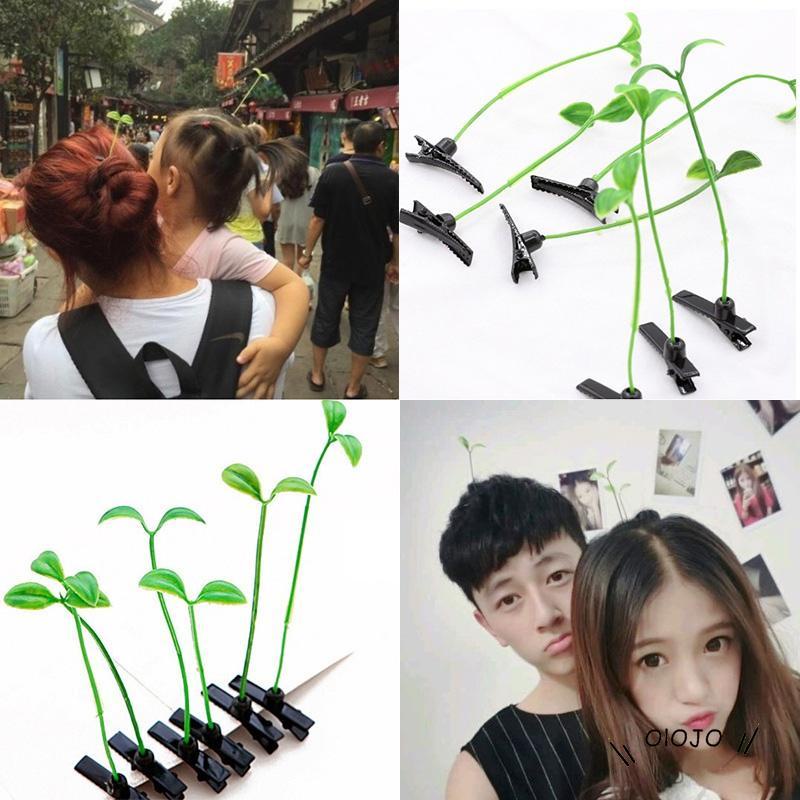 【COD】Jepit Rambut Tanaman Jamur Cherry Flower Grass Bentuk Kacang Tunas Kecil Handmade