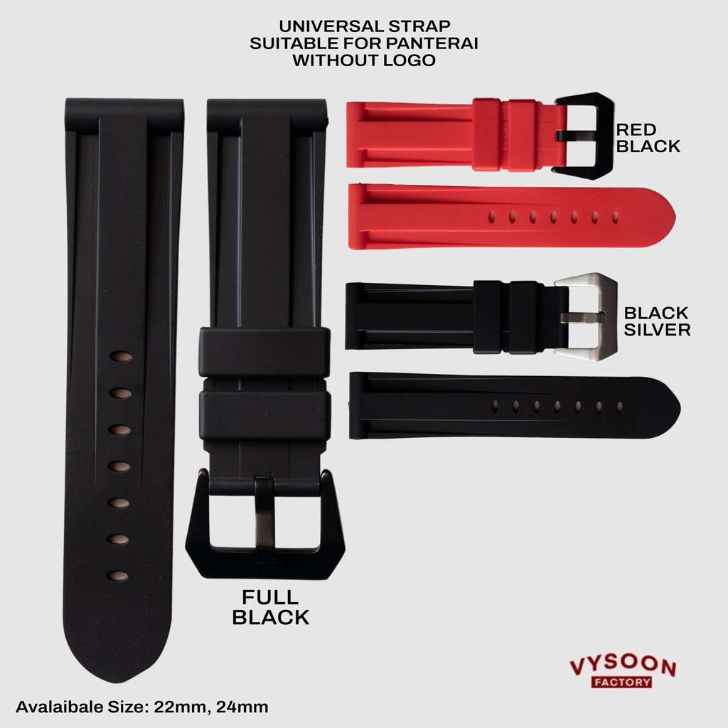 Strap Rubber Tali Karet Jam Tangan Officine Luminor Panerah 24mm 22mm