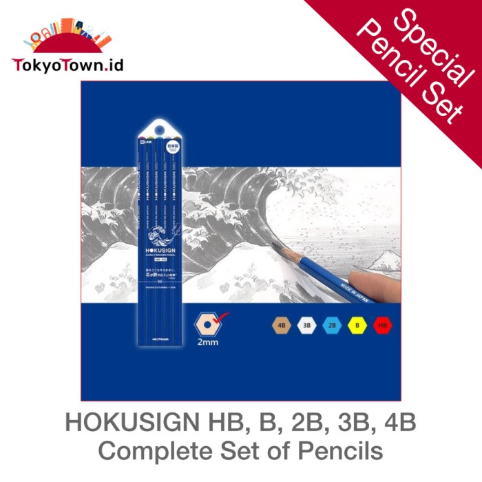 

Spesial Kutsuwa Hokusign Pencil Set Of 5Pcs Hb To 4B Bergaransi
