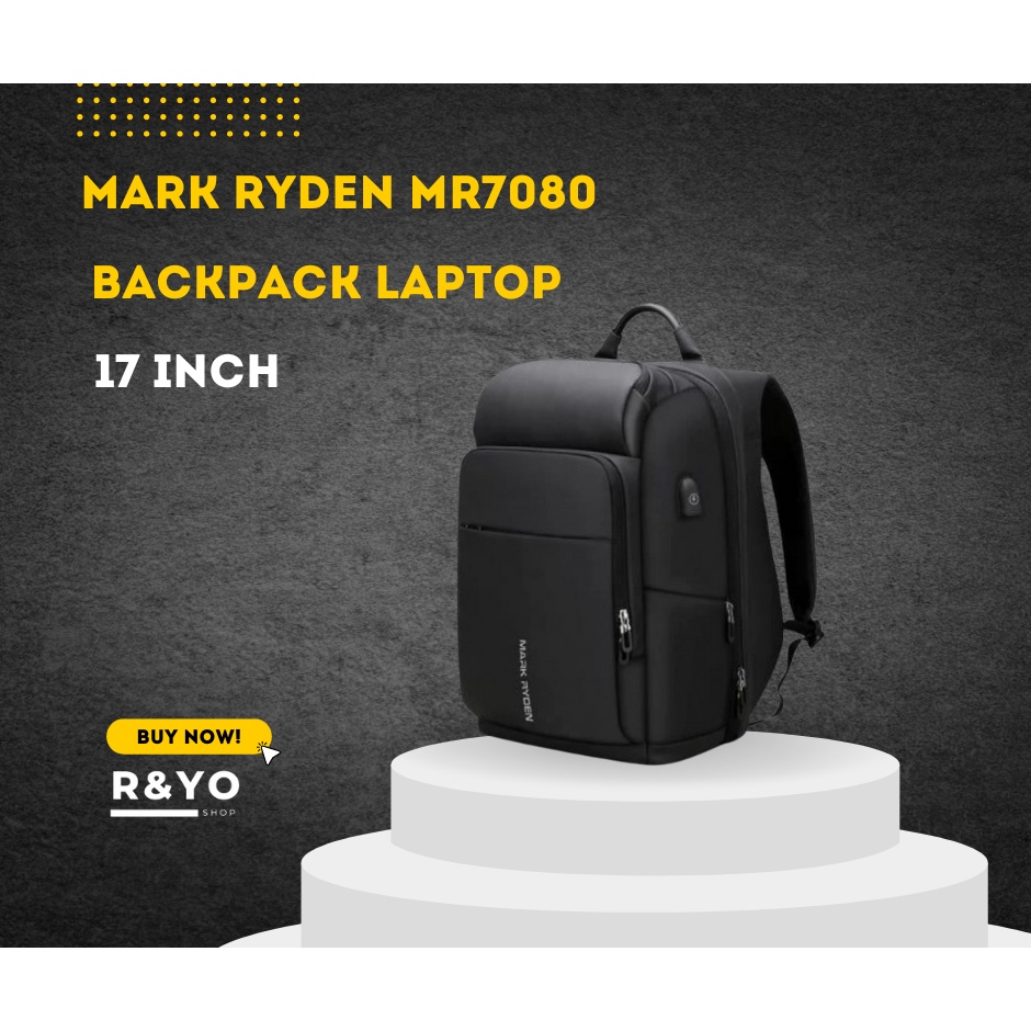 MARK RYDEN MR7080 Backpack Bag USB - Tas Ransel Laptop 17 Inch