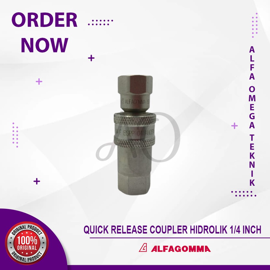 ALFAGOMMA COUPLER HIDROLIK 1/4 INCH QUICK RELEASE BSP 1/4"