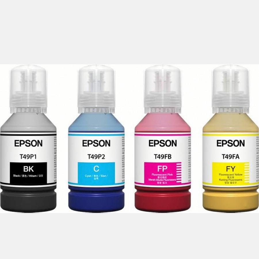 EXPIRED TINTA BOTOL EPSON F530 F130 T49P DYE SUBLIM 140ML T49P2 CYAN