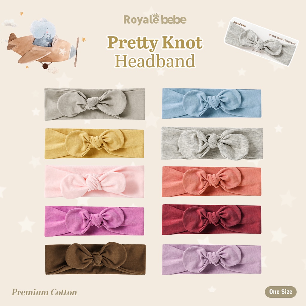 Royale Bebe Pretty Knot Headband Bandana Pita Bayi