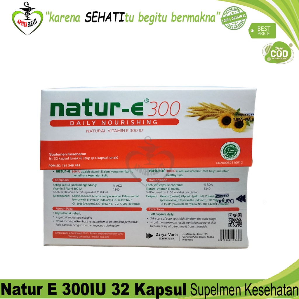 All Varian Natur e  100iu 300iu Advanced White Suplemen Kulit Anti Aging Natur-E