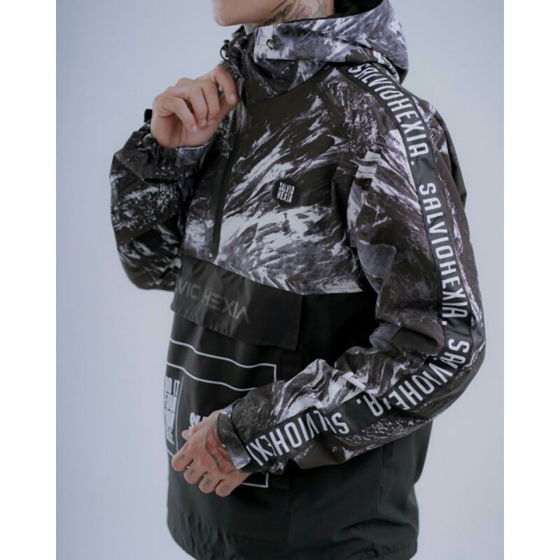 Jaket Cougle Salviohexia Jaket Parasut Jaket Pria Jaket Outdoor Jaket Fullprint Salju