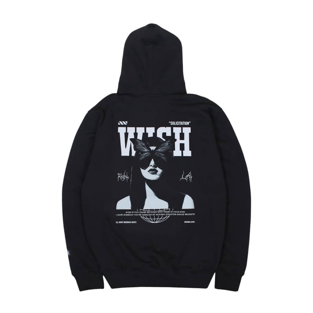 Dobujack Wish Black Hoodie / HOODIE DOBUJACK BALCK WISH / HOODIE DOPBUJACK SABLON TERBAIK / HOODIE D
