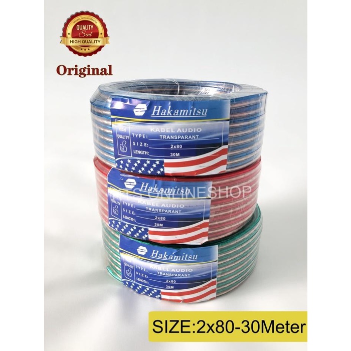 Listrik Kabel Listrik Transparan Kabel Serabut Per Rol 2 X 80 2X80X30Meter