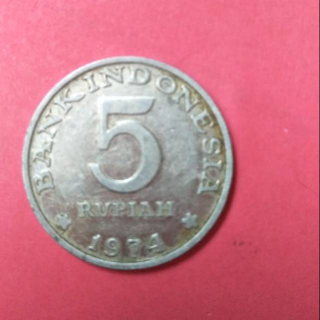 MURAH uang kuno 5 rupiah kb tahun 1974
