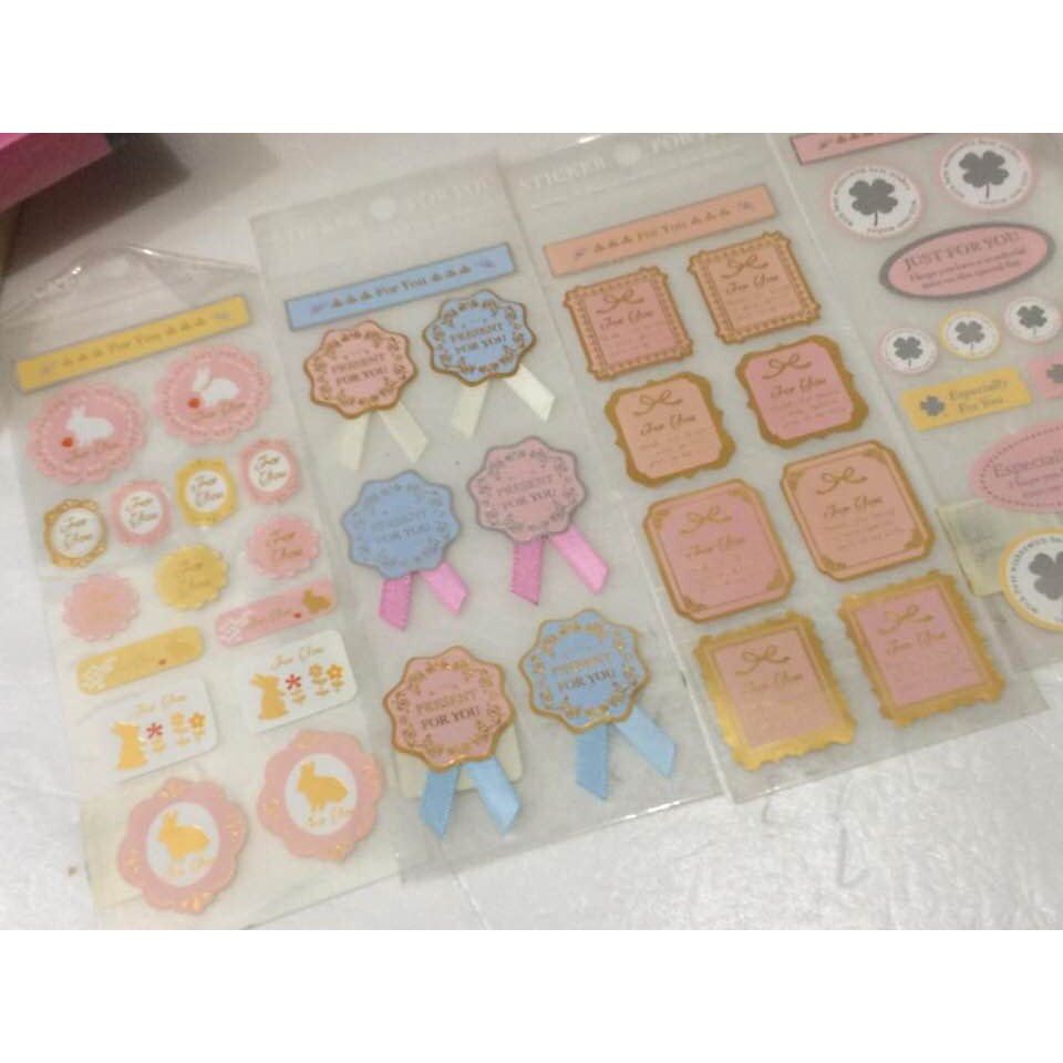 

sticker cantik aneka bentuk tulisan ucapan quality import,jual perpack isi 1 lembar