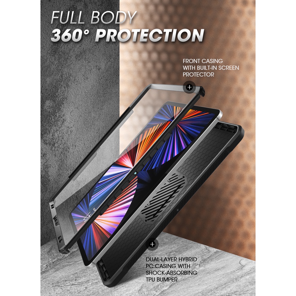 Case Ipad Pro 11 12.9 inch 2020 2021 M1 2022 M2 Gen 2 3 4 5 6 Supcase Casing Cover Screen Protector