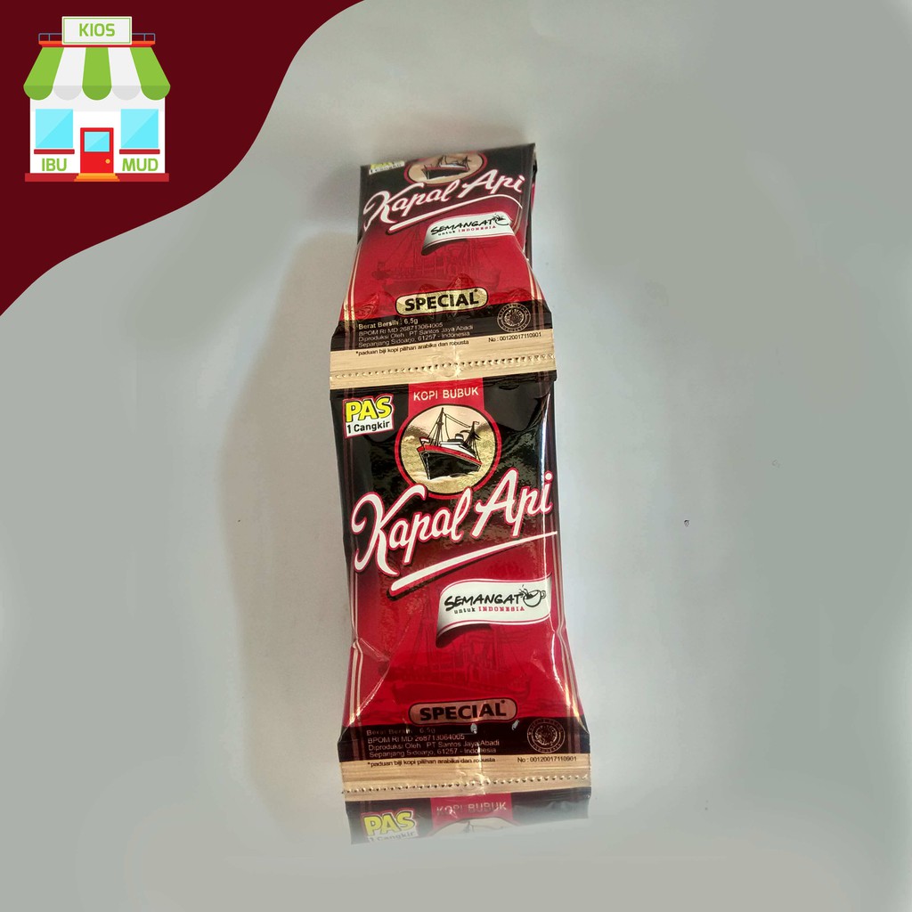 

Kopi Bubuk Kapal Api Pas 1 Renteng Isi 10 Sachet