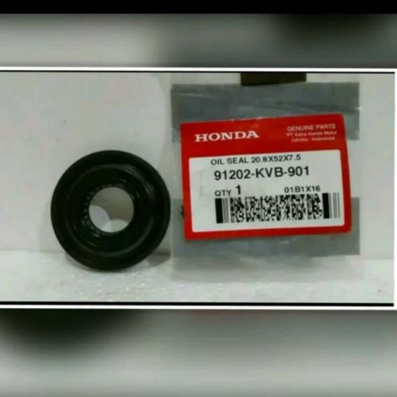 91202-KVB-901 Oil Seal 20.8x52x7.5 Sil Kruk As Kiri Krek As Pully CVT Depan Vario Beat Spacy Scoopy 