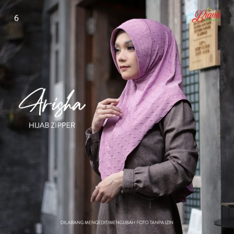 Jilbab Bergo Instan Zipper Starda Arisha 101 Ori Liana-2