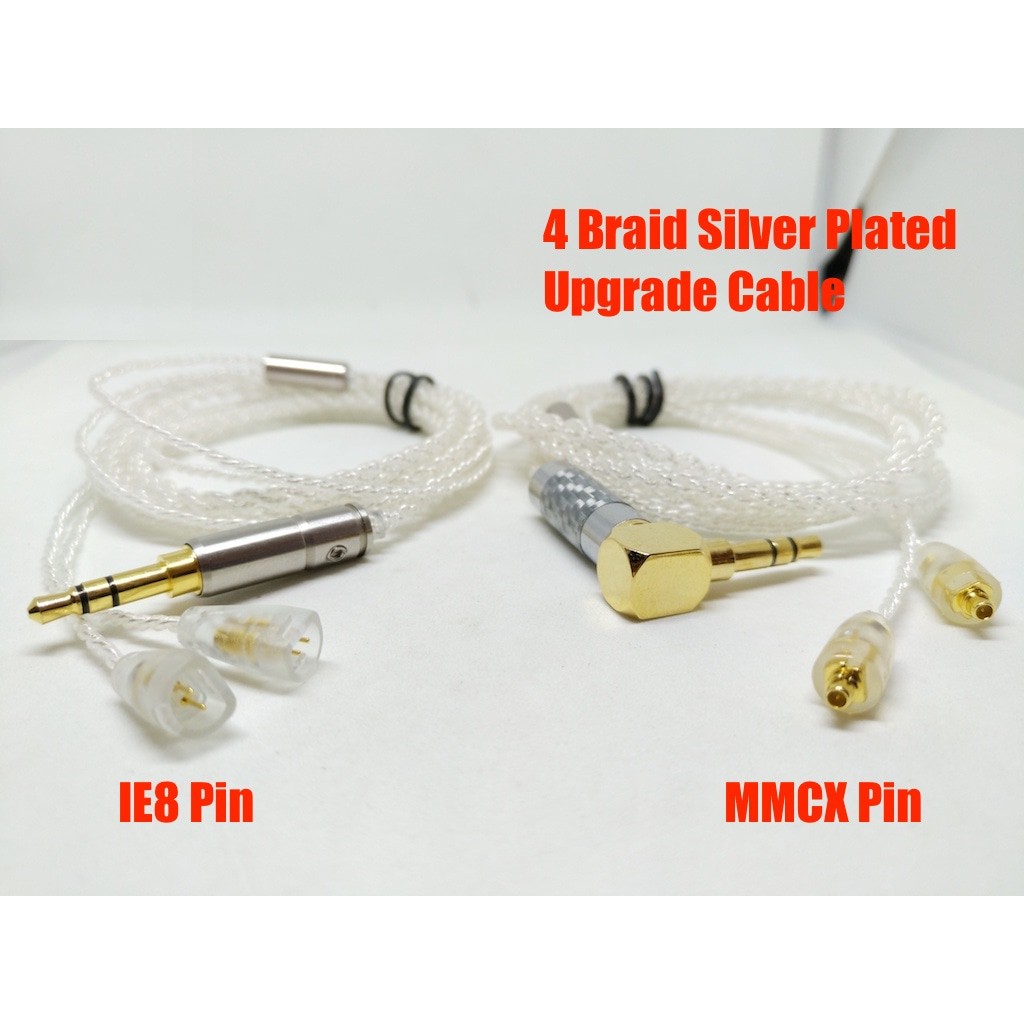 Sennheiser IE80/ Shure SE215 MMCX Pin Silver Upgrade Cable Replacement