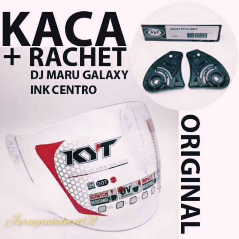 kaca helm half face kyt dj maru kyt galxy ink centro original asli
