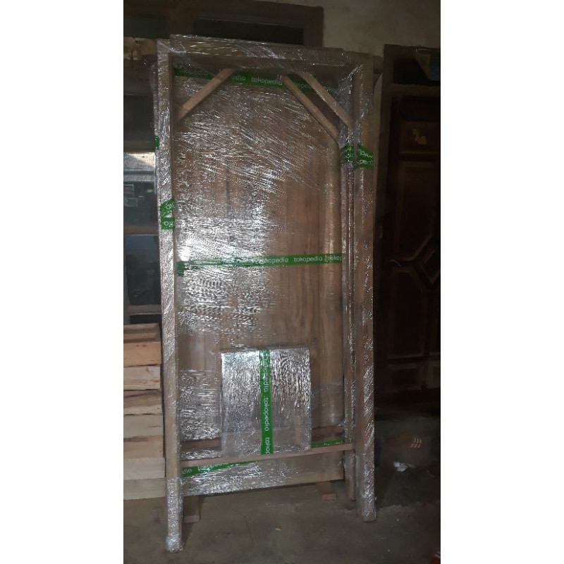 Paketan kusen pintu 1 rumah kayu jati tua perum non putih