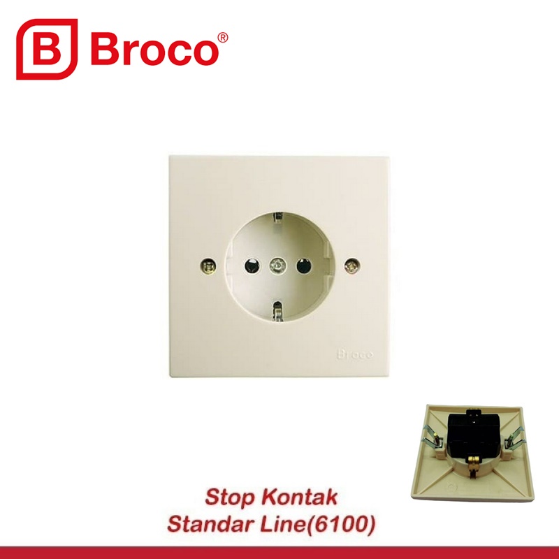 Broco Stop Kontak dengan Arde - 6100