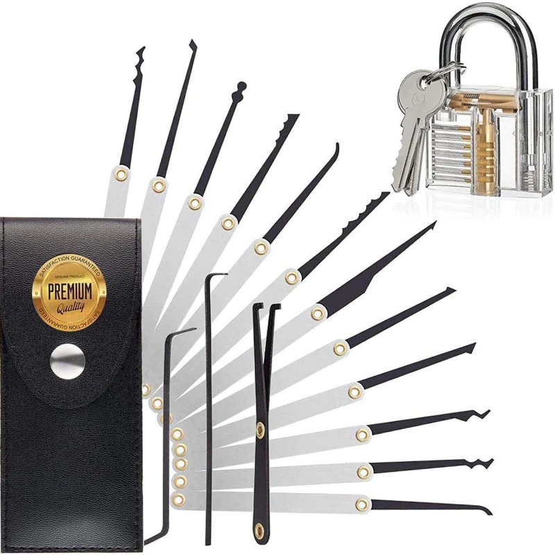 GEMBOK lockmall 21 in 1 Portable Lock Pick Practice Tool Kit padlock set KUNCI PAGAR RUMAH