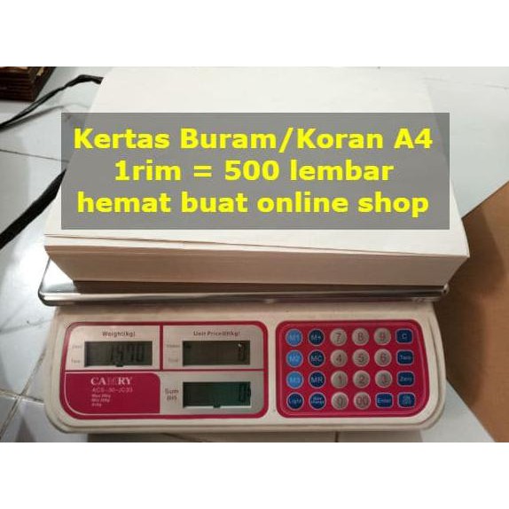 

Terpercaya Kertas Buram Koran A4 1 Rim 500 Lembar Polos Promo Kode 1175