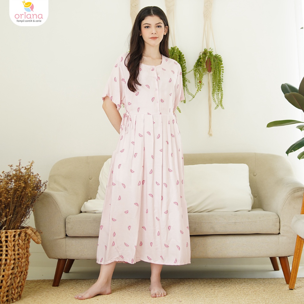 Oriana Daster Busui Pendek Calla Series-Calla Pink