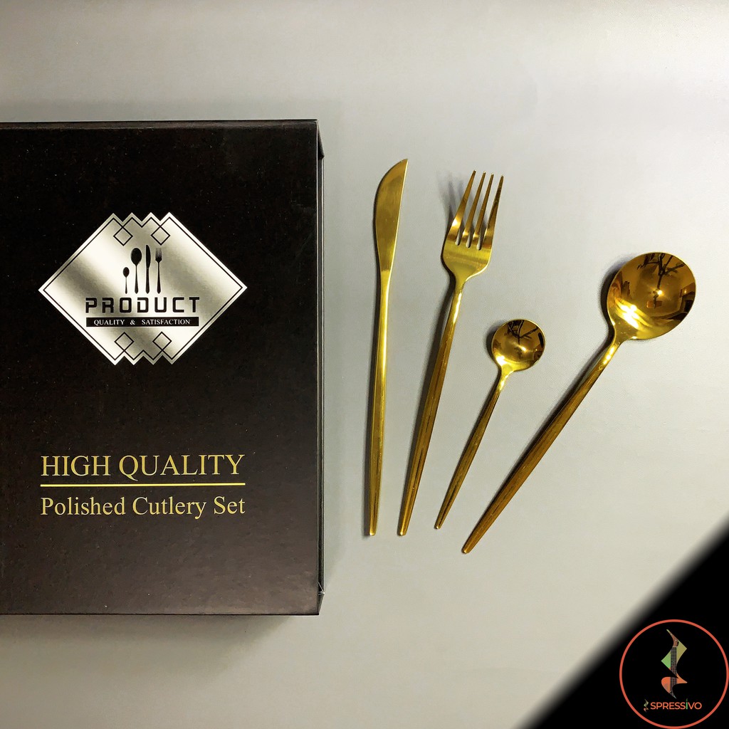 Cutlery Set | Stainless Steel | Gift Box | Sendok Garpu Pisau | 24 pcs