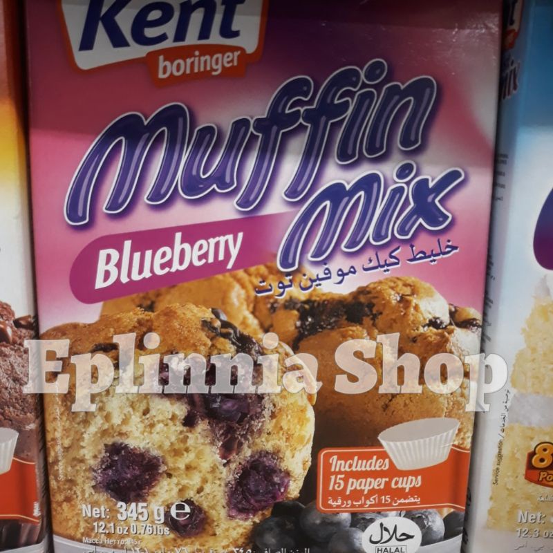 

Kent Boringer Muffin Mix Blueberry 345 gr - Tepung Kue