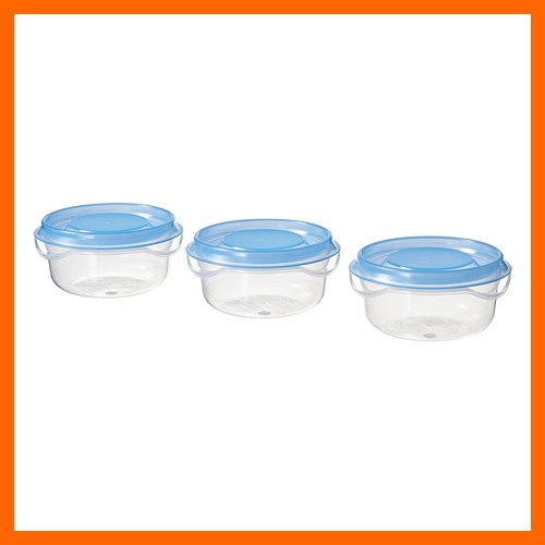 ikPruta 3pcs @70ml wadah kecil tempat bumbu warna biru transparan