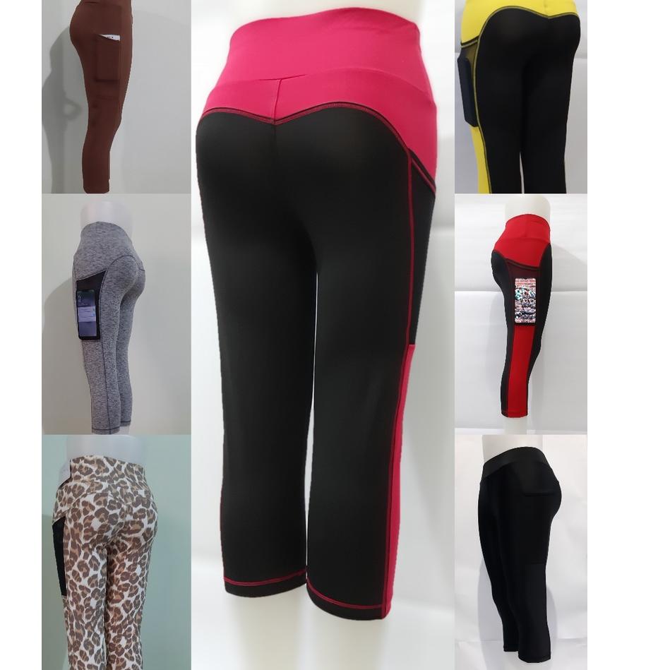 Lebih Trend Legging Senam 3/4 /Legging Kantong High Waist/Legging Tile 3/4 High Waist/ Legging/Bisa COD/Legging Yoga High Waist/Legging/Legging Wanita High Waist/Legging Sport High Waist/Legging Senam High Waist/Legging Kantong + Tile Model High Waist