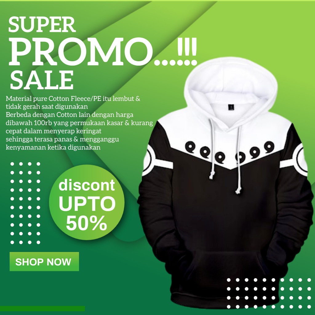 Jaket Anime Rikudo Sweater Putih Hitam Cardigan Sweater Premium Sweater Pria