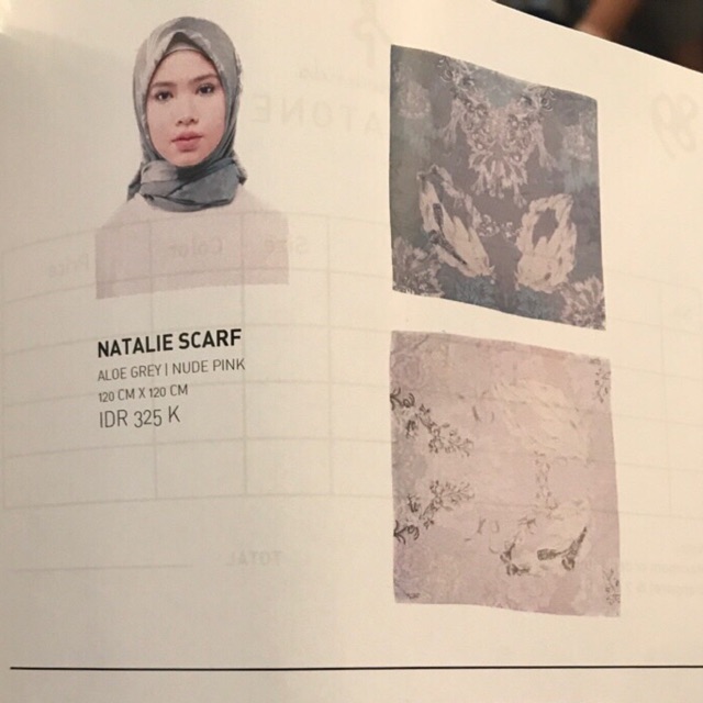 Natalie scarf by ria miranda lullatone (Aloe grey)