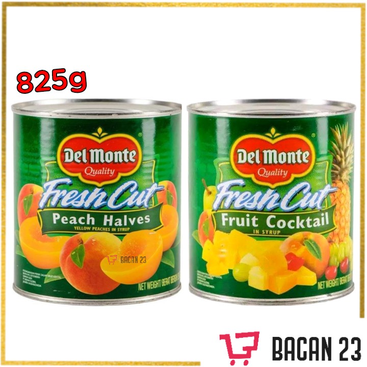 Del Monte Fresh Cut Fruits ( 825gr ) ( Peach Halves - Fruit Cocktail ) / Buah Kaleng / Bacan 23