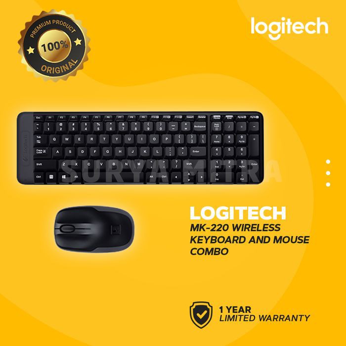 Keyboard Mouse Wireless Logitech MK220 / MK 220