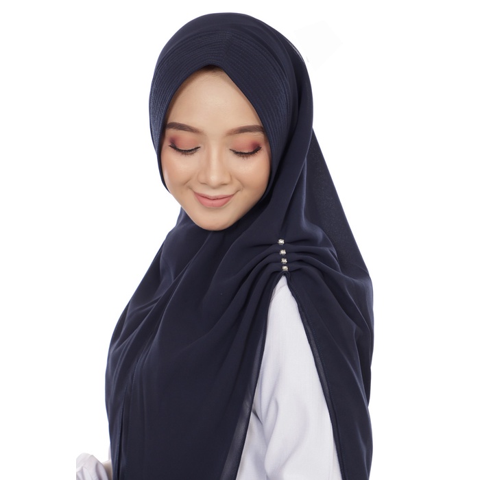 KHIMAR SYARI TERSANJUNG / JILBAB KHIMAR 2 LAYER CERUTY BABYDOLL / HIJAB INSTANT MENUTUP DADA / JILBAB INSTAN JUMBO