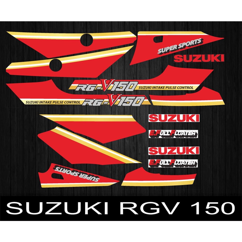 STIKER STRIPING VARIASI SUZUKI RGV 150 BAHAN VINYL LAMINASI ANTI LUNTUR MUDAH PEMASANGAN