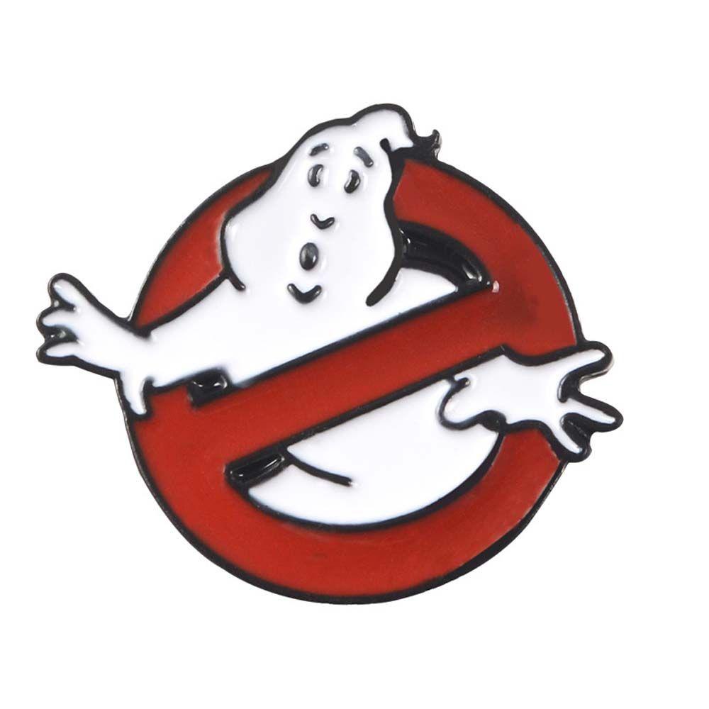 Needway   Ghostbusters Bros Hadiah Untuk Anak-Anak Kartun Film Menyenangkan Hantu Putih Perjalanan Peringatan Lencana Pin Enamel Pin