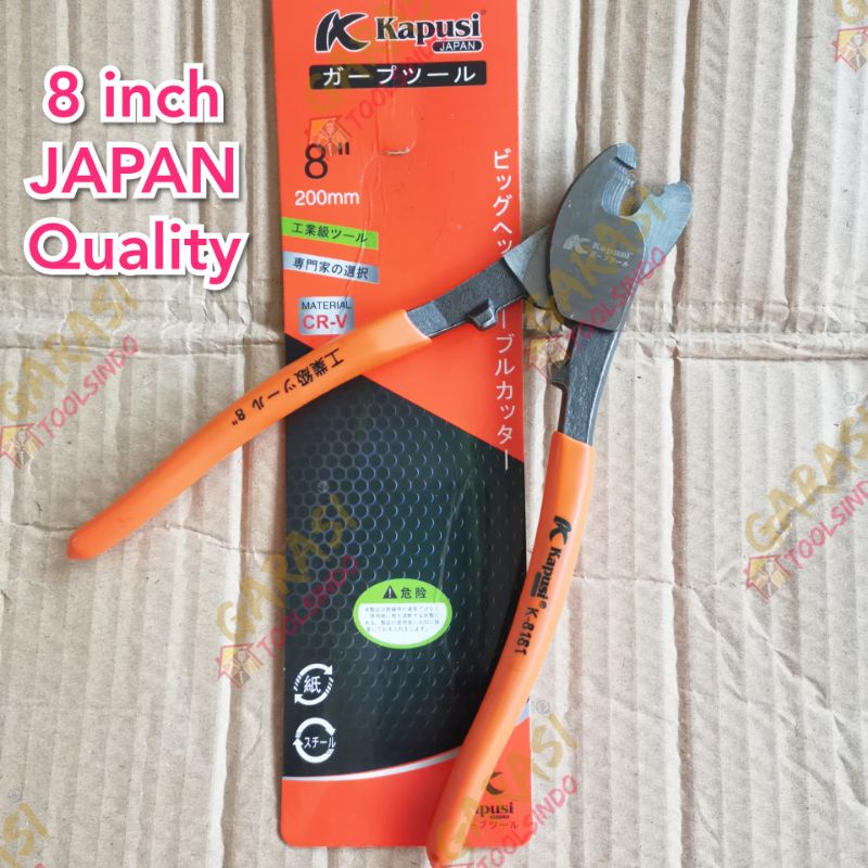 tang potong kabel 8 inch KAPUSI JAPAN TECH cable cutter gunting kabel kawat