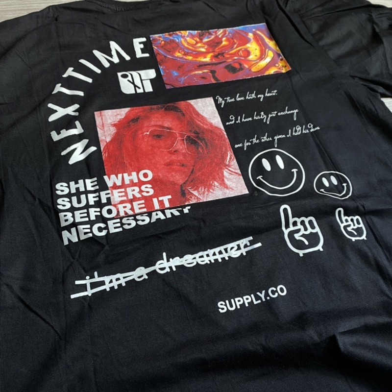 T-SHIRT KAOS DISTRO ORIGINAL SEVENKEY x NEXTTIME SPESIAL ART CEWE MERAH | KAOS HITAM