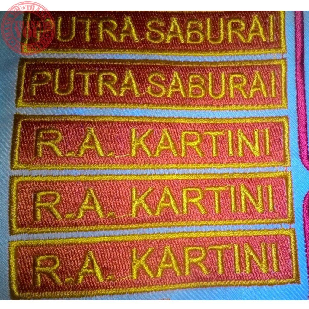 Badge bordir Nama Ambalan pramuka Bordir Nama Dada
