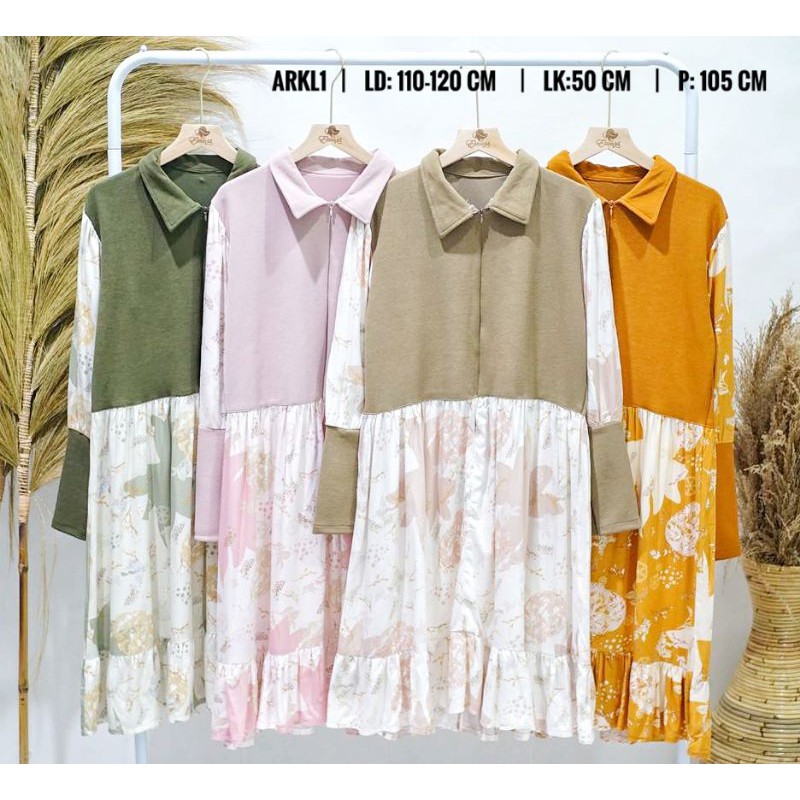 Tunik rayon twill kombinasi linea