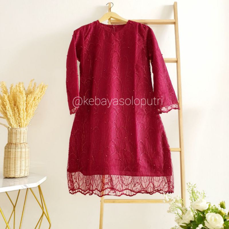 MAESA TUNIK ATASAN KEBAYA LD100 Tunic Tunik Atasan Rok Setelan Brukat Tile Realpict CH