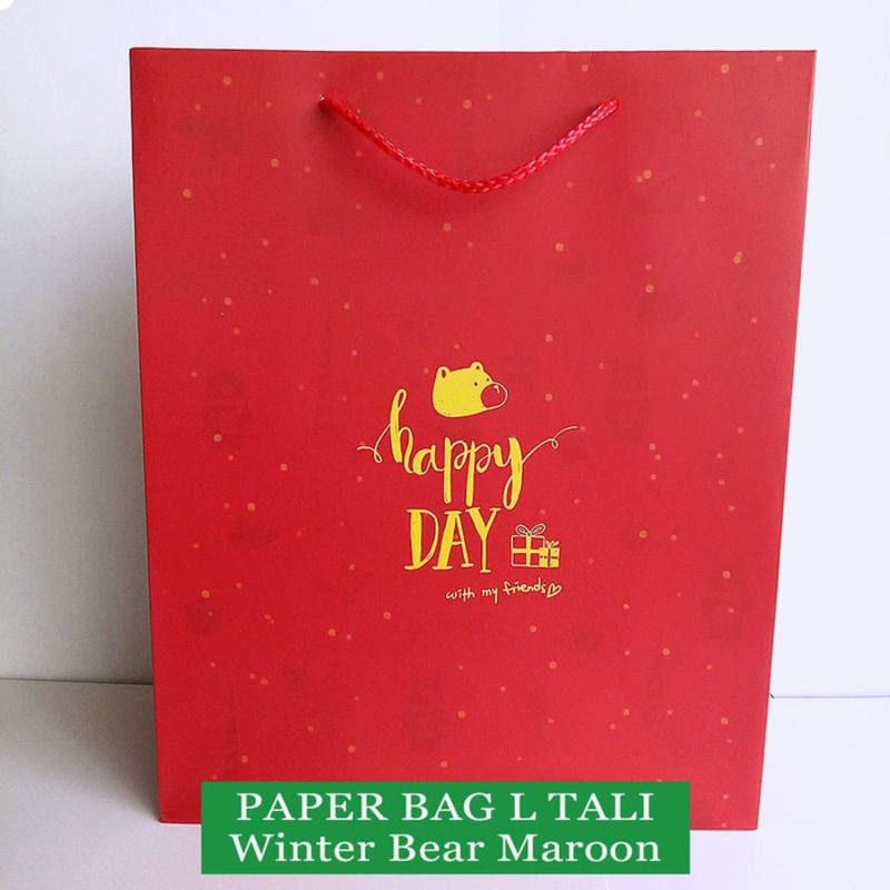 Paper Bag Tali Motif / Tas Kertas Kado / Tas Ultah- L Fancy