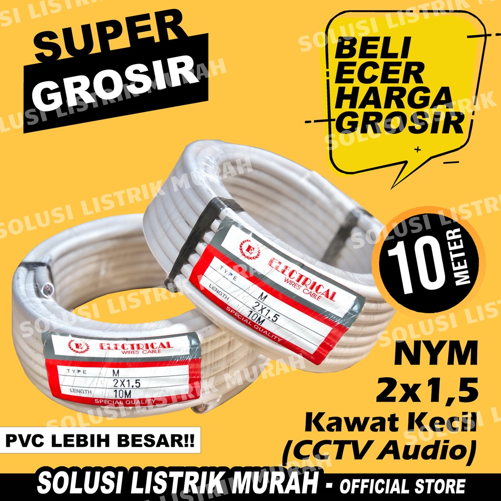 KABEL NYM 2X1.5 Kabel Listrik PLASMA / NIKHA / RZ Panjang 10 Meter (( BACA DESKRIPSI !! ))