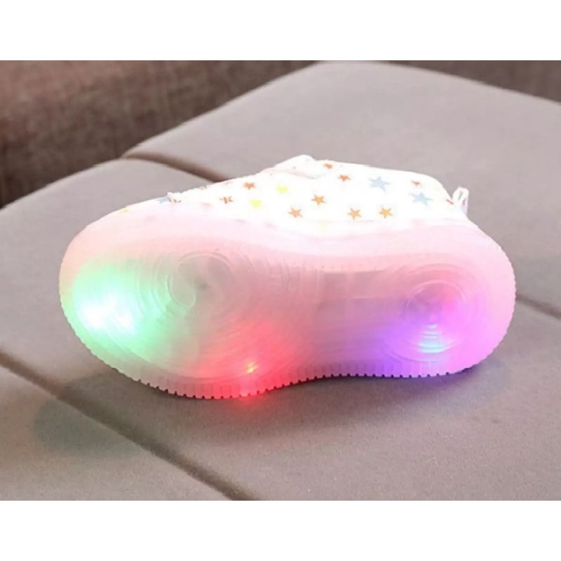 [COD] Sepatu Anak STARS Sepatu Lampu Menyala LED Sepatu Anak Perempuan Sepatu anak laki-laki Size 21-30