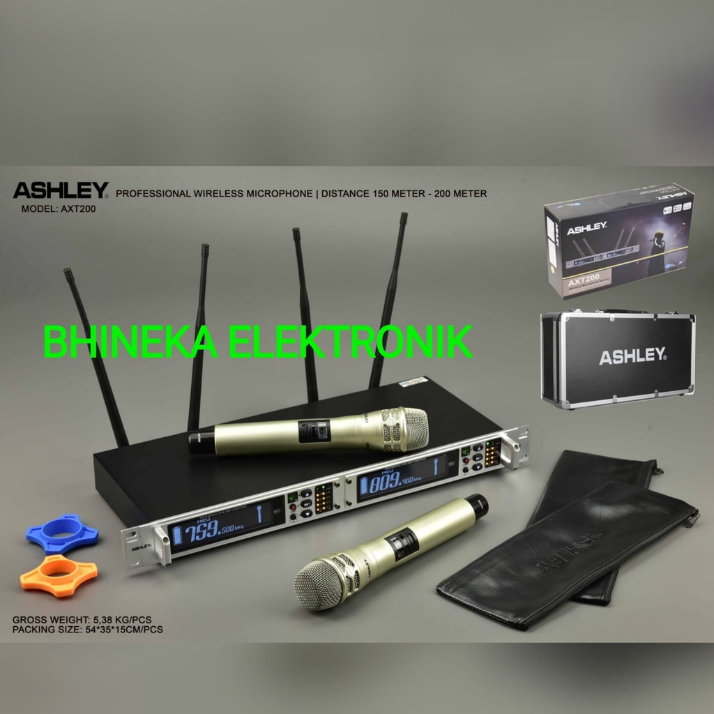 mic wireless ashley AXT200 original mic ashley axt 200 free koper