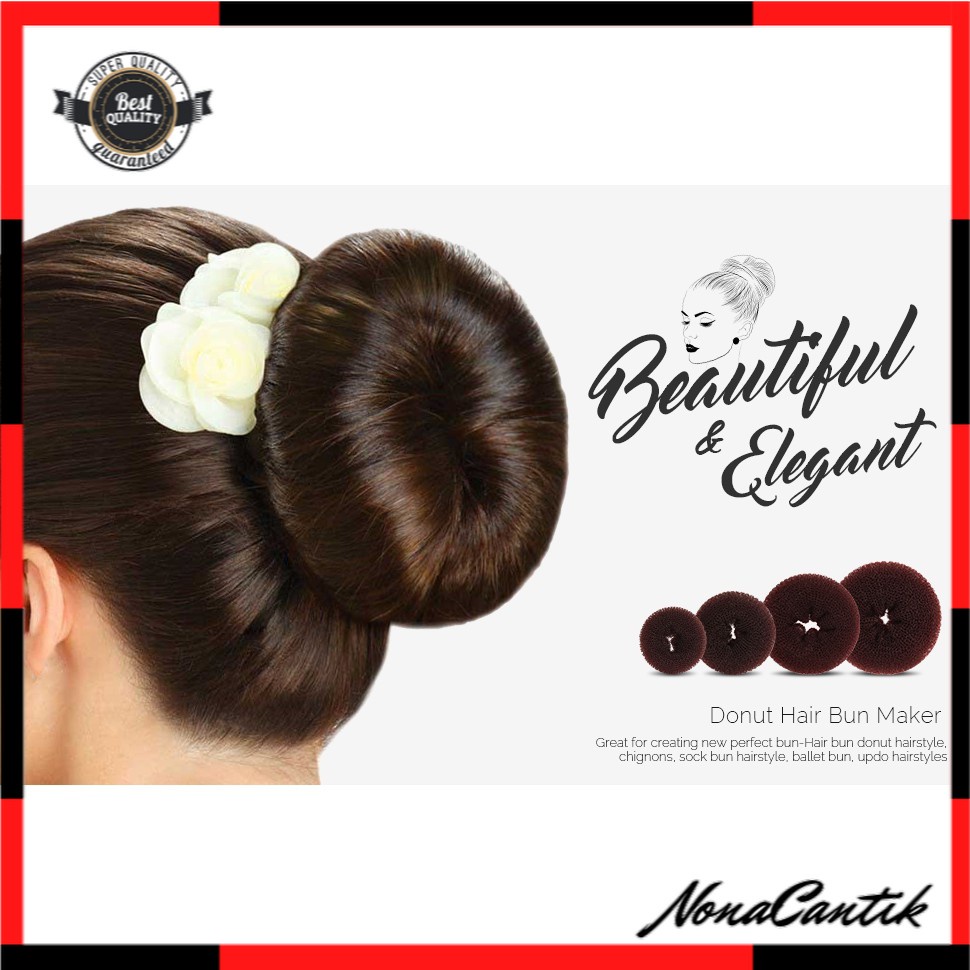 Hair Bun Donut Bun Rambut Sanggul Cepol Donat Hairbun Donut Hairdo Hairstyling