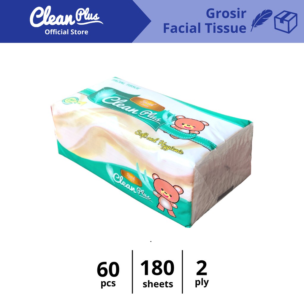 [COD] TISSUE CLEAN PLUS SOFTPACK - TISU BERUANG 180 SHEETS