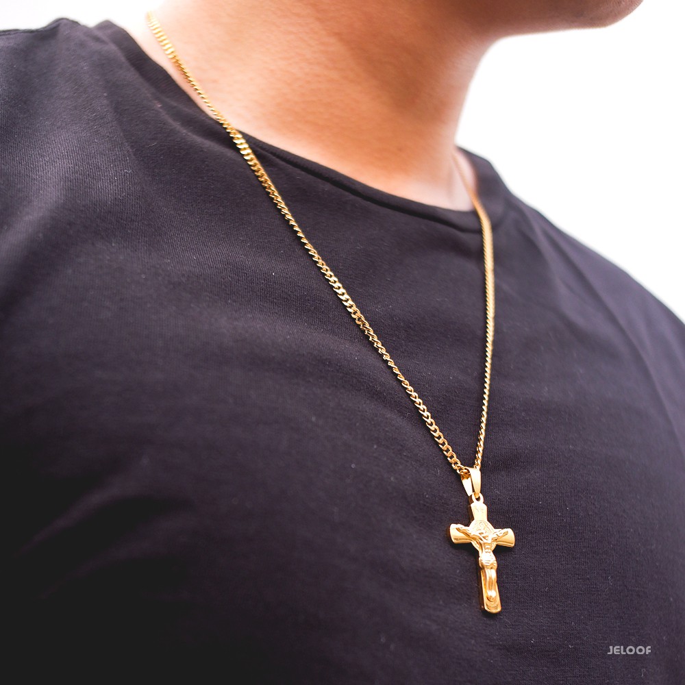 Jeloof Kalung ECLAT (Corpus Model) | Gold | Stainless Steel Antikarat